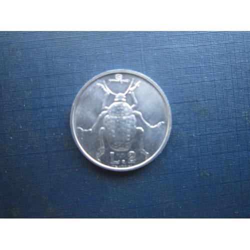 Монета 2 ліри Сан-Маріно 1974 фауна жук