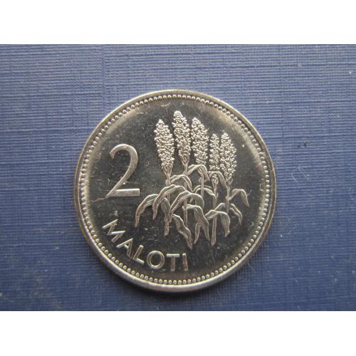 Монета 2 малоти Лесото 1998 состояние