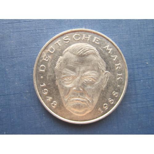 Монета 2 марки Германия ФРГ 1994 А Людвиг Эрхард