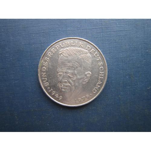 Монета 2 марки Німеччина ФРН 1990 J Курт Шумахер