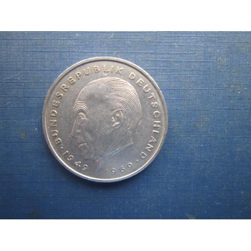 Монета 2 марки Німеччина ФРН 1973 J Конрад Аденауер