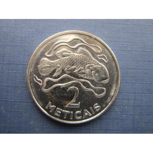 Монета 2 метикала Мозамбик 2012 фауна рыба латимерия