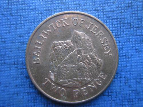 Монета 2 пенса Джерси 1989