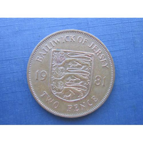Монета 2 пенса Джерси Великобритания 1981