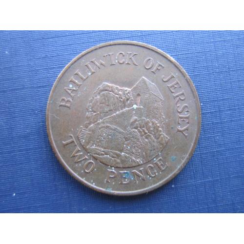 Монета 2 пенса Джерси Великобритания 1984