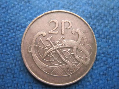 Монета 2 пенса Ирландия 1971 фауна птица