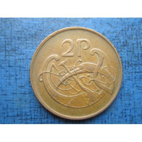 Монета 2 пенса Ирландия 1985 фауна птица