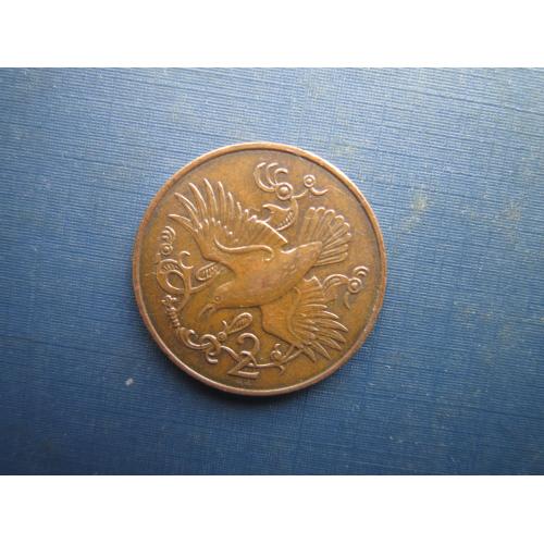 Монета 2 пенси Острів Мен Великобританія 1980 фауна птах