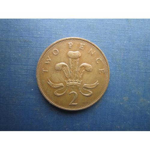 Монета 2 пенси Великобританія 1987