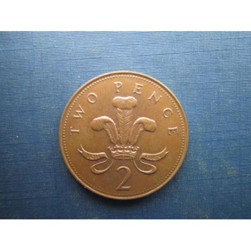 Монета 2 пенси Великобританія 1998