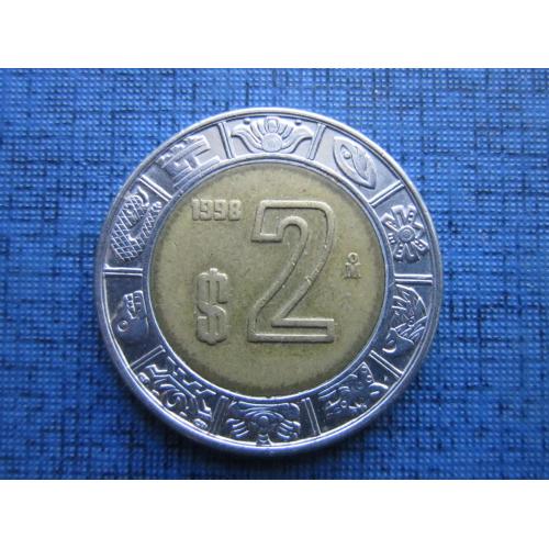 Монета 2 песо Мексика 1998