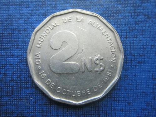 монета 2 песо Уругвай 1981