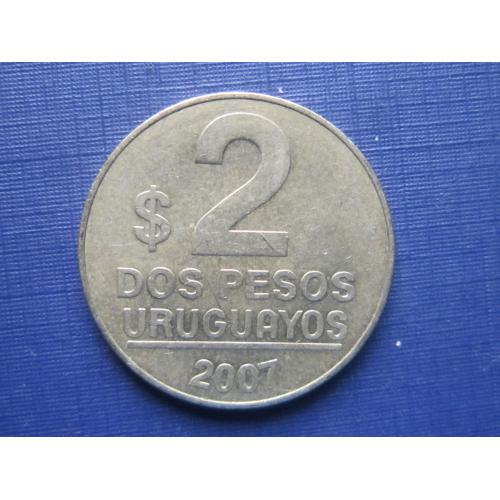 Монета 2 песо Уругвай 2007