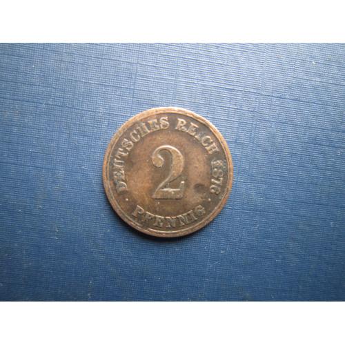 Монета 2 пфеніга Німеччина імперія 1876 А