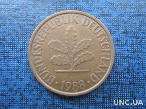 монета 2 пфеннига 1988 D

