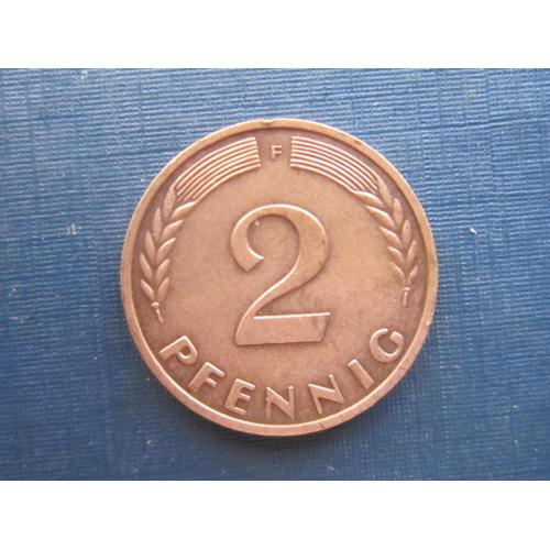 Монета 2 пфеннига Германия ФРГ 1967 F