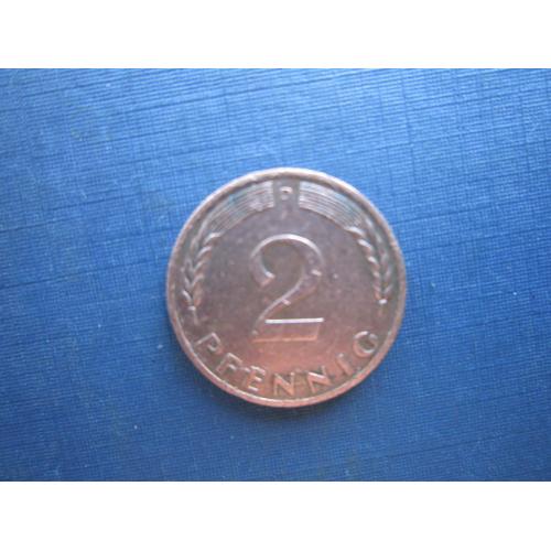 Монета 2 пфеннига Германия ФРГ 1970 D