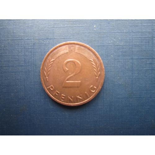 Монета 2 пфеннига Германия ФРГ 1975 F