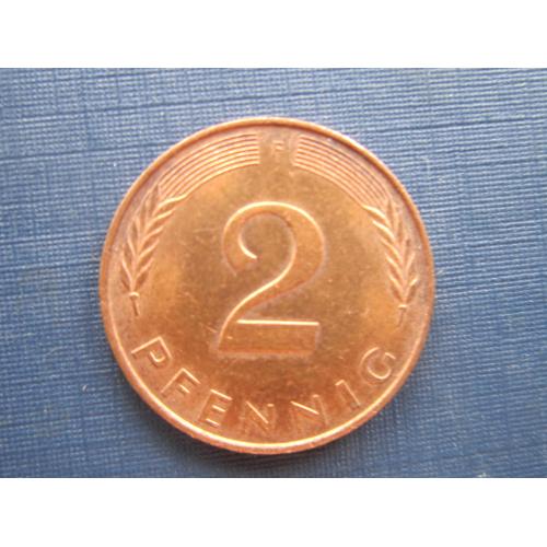 Монета 2 пфеннига Германия ФРГ 1988 F