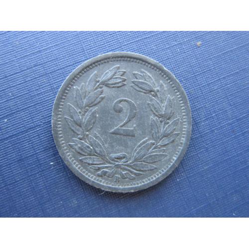 Монета 2 раппен Швейцария 1943 цинк