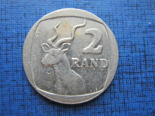 Монета 2 рэнда ЮАР 1990 фауна антилопа