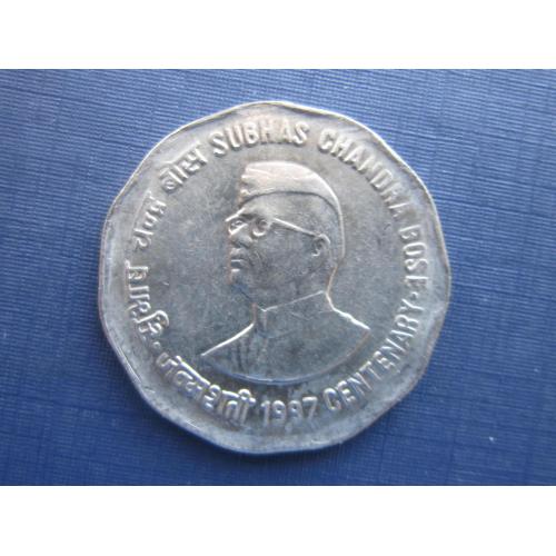 Монета 2 рупии Индия 1997 Субхас Чандра Бос
