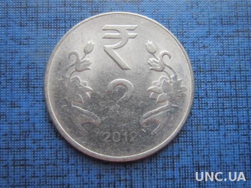 Монета 2 рупии Индия 2012 Калькута
