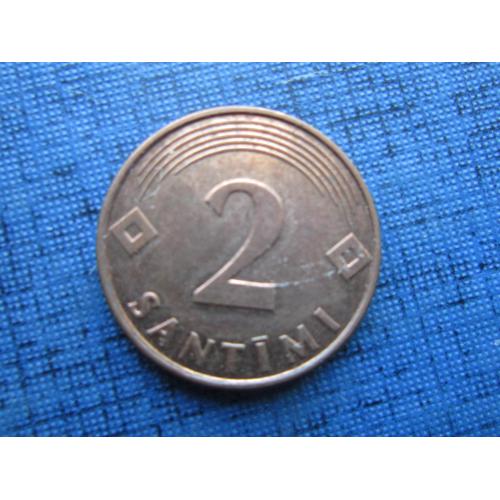 Монета 2 сантима Латвия 2000