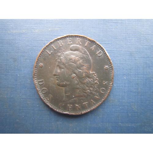 Монета 2 сентаво Аргентина 1891