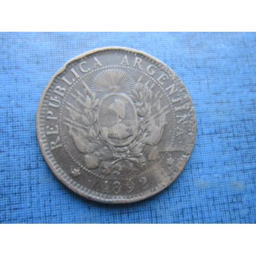 Монета 2 сентаво Аргентина 1892