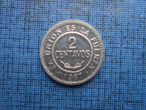 Монета 2 сентаво Боливия 1987