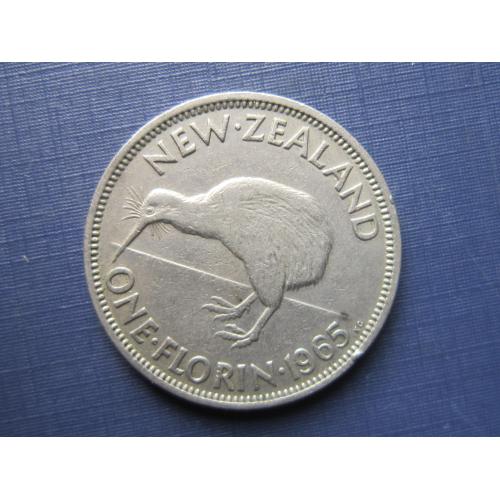 Монета 2 шиллинга флорин Новая Зеландия 1965 фауна птица киви