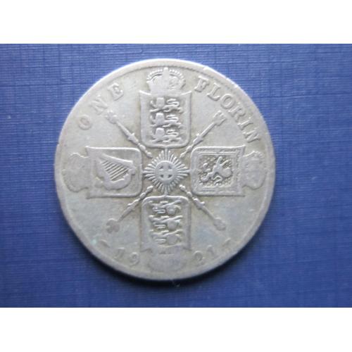 Монета 2 шиллинга флорин Великобритания 1921 серебро
