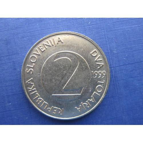 Монета 2 толара Словения 1999 фауна ласточка