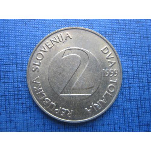 Монета 2 толара Словения 1999 фауна птица