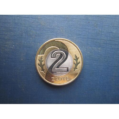 Монета 2 злотих Польща 2025 біметал