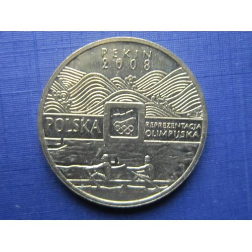 Монета 2 злотых Польша 2008 спорт олимпиада гребля академическая