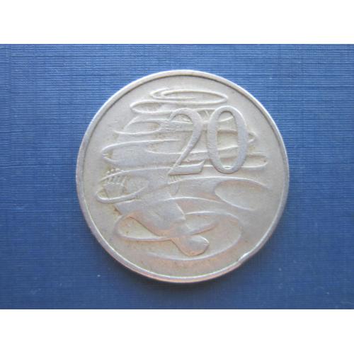Монета 20 центов Австралия 1966 фауна утконос