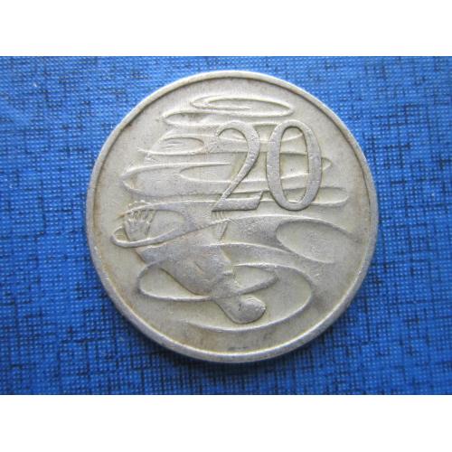 Монета 20 центов Австралия 1968 фауна утконос