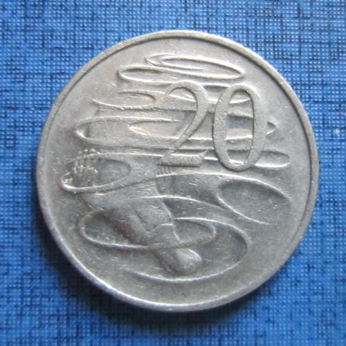 Монета 20 центов Австралия 1981 фауна утконос