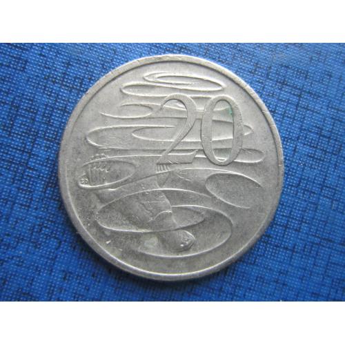 Монета 20 центов Австралия 2001 фауна утконос