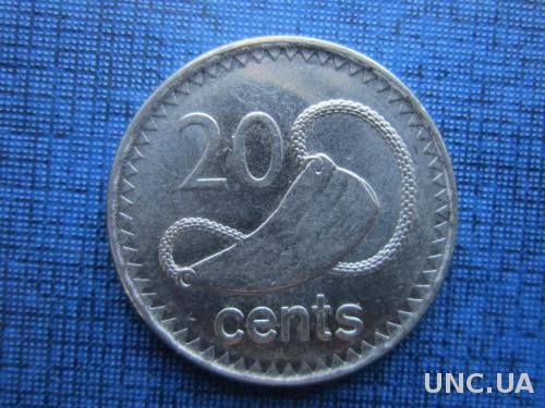 монета 20 центов Фиджи 2009
