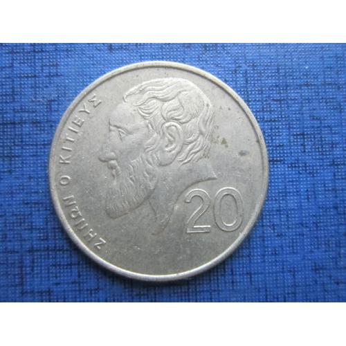 Монета 20 центов Кипр 1992