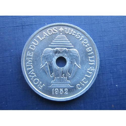 Монета 20 центов Лаос 1952 фауна слон
