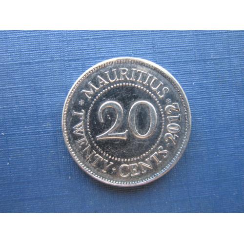 Монета 20 центов Маврикий 2012
