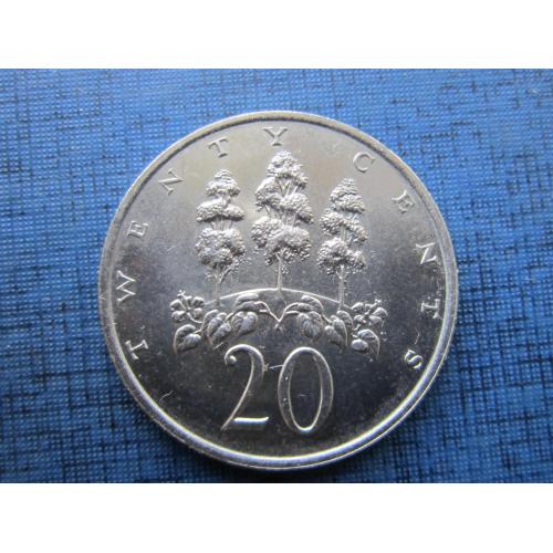 Монета 20 центов Ямайка 1988