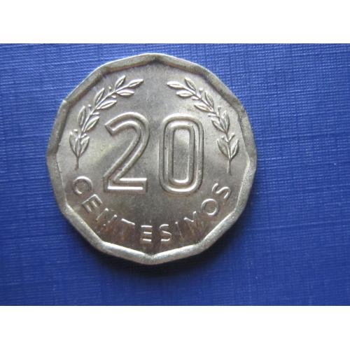 Монета 20 чентезимо Уругвай 1978 состояние