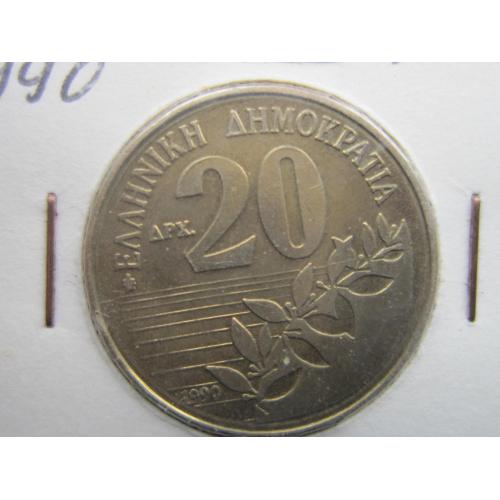 Монета 20 драхм Греция 1990
