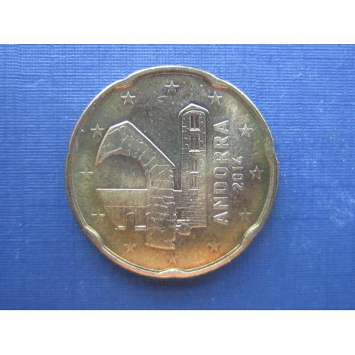 Монета 20 евроцентов Андорра 2014