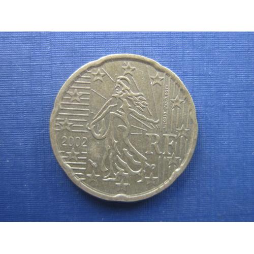 Монета 20 евроцентов Франция 2002